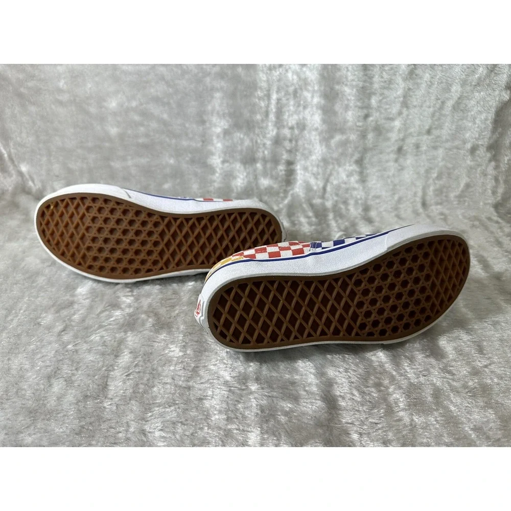 Vans Era Multi Color Checkerboard Red Blue‎ Yellow Sneakers Kids Juniors 4.0
